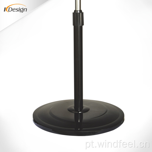 Ventilador de pé de vento poderoso barato preto de 16 polegadas sem ruído Ventiladores de pé de lâmina de plástico para casa